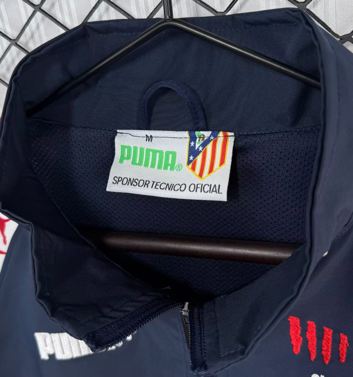 Retro 95/96 Atletio Madrid Navy/Red Windbreaker