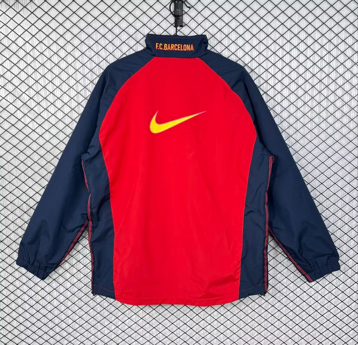 Retro 98/00 Barcelona Home Red Full Zipper Windbreaker