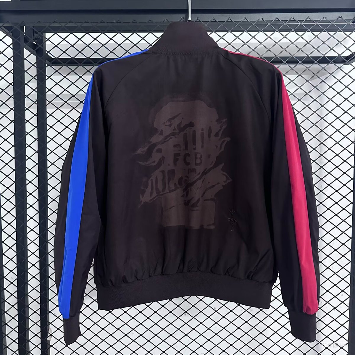 25/26 Barcelona Black/Red/Blue Full Zipper Windbreaker