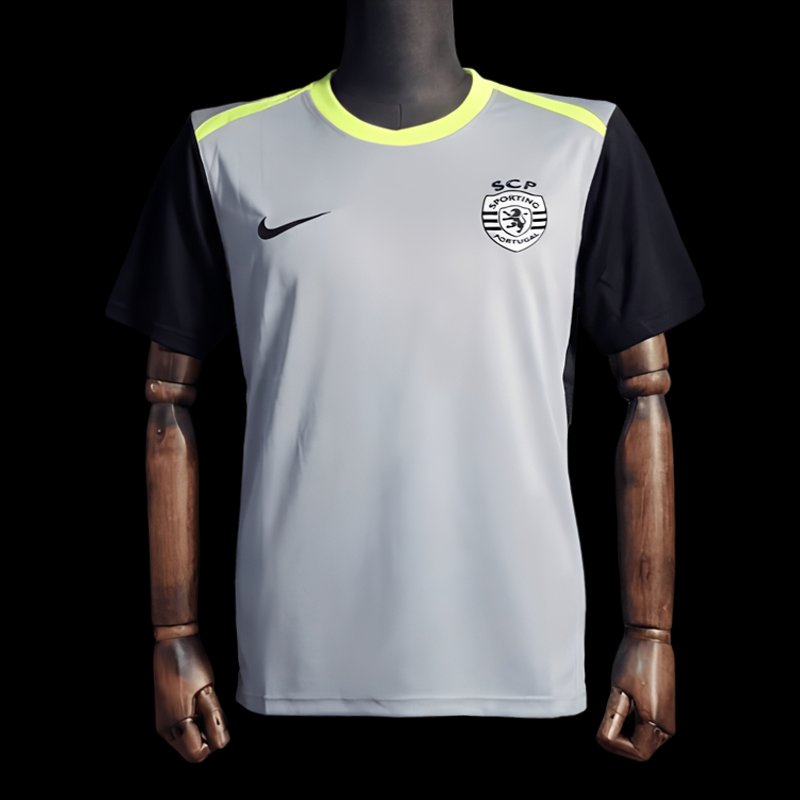 25/26 Sporting Lisbon Training Jersey Gray Jersey