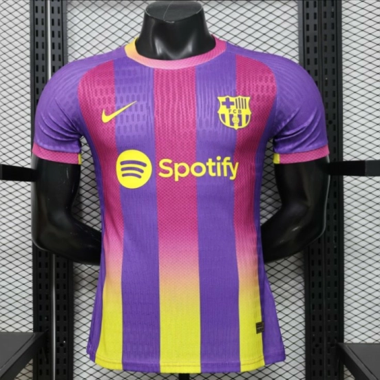 Player Version 26/27 FC Barcelona Third Purple Pink Yellow Stripe  Jersey
