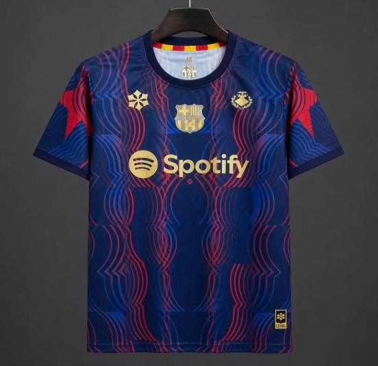 26/27 Barcelona Pre-Match Dark Blue/Red/Gold Jersey