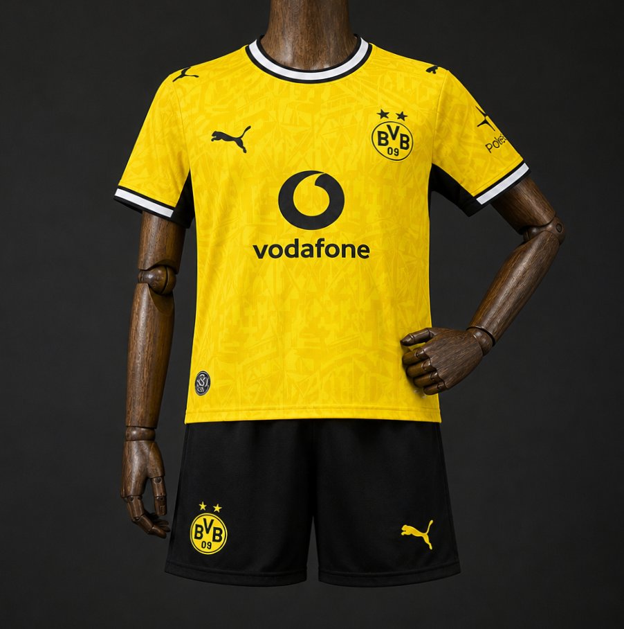 26/27 Kids Borussia Dortmund Home Yellow/Black Jersey