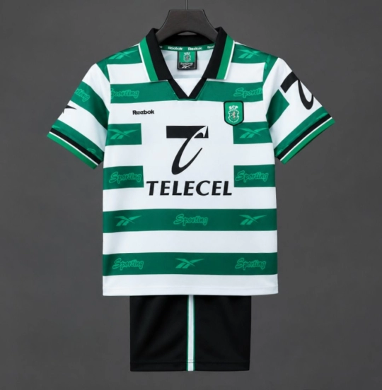 Retro Kids 99/00 Sporting Lisbon Home Jersey