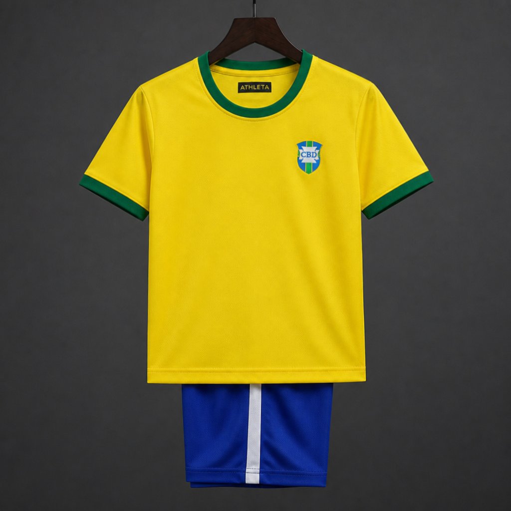 Retro Kids 1970  Brazil Yellow Jersey