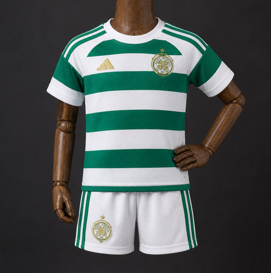 26/27 Kids Celtic Home Jersey -No Sponsors
