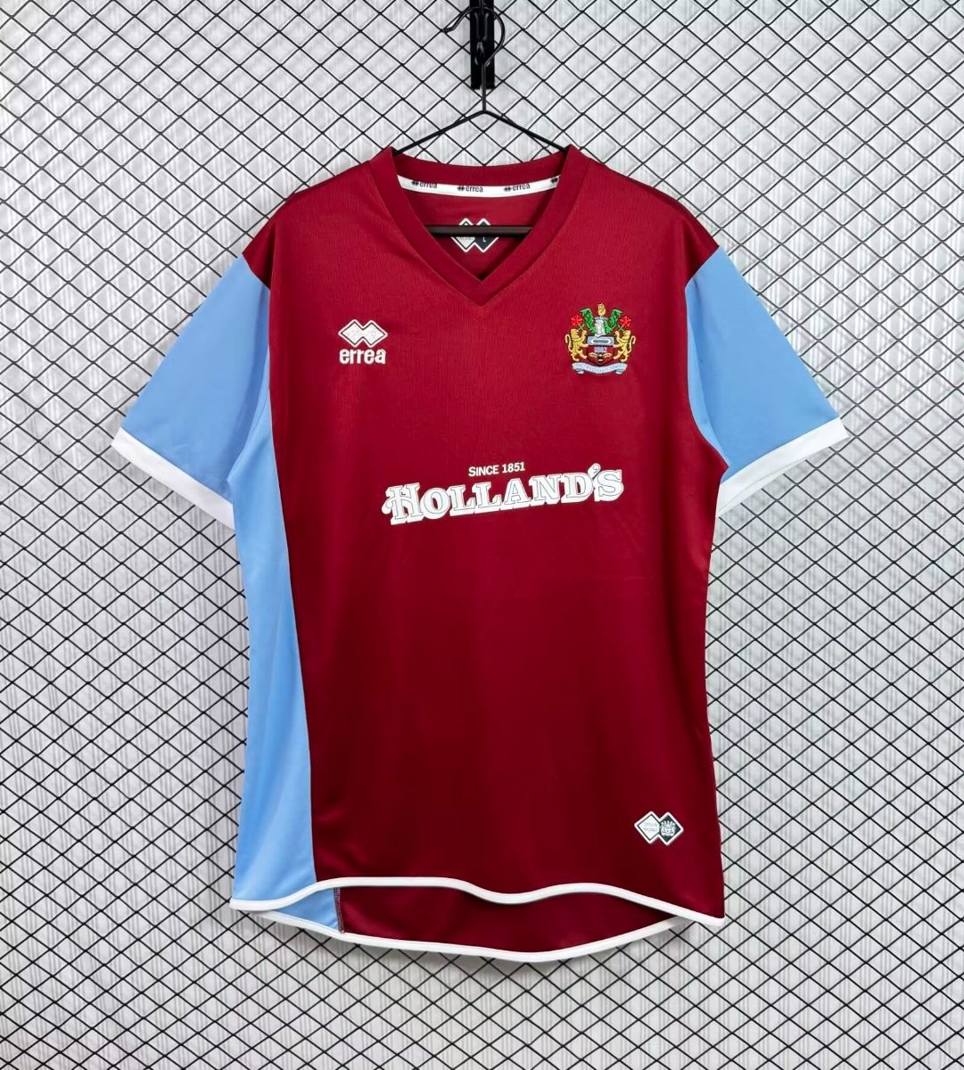 Retro 08/09 Burnley Home Claret Blue Jersey