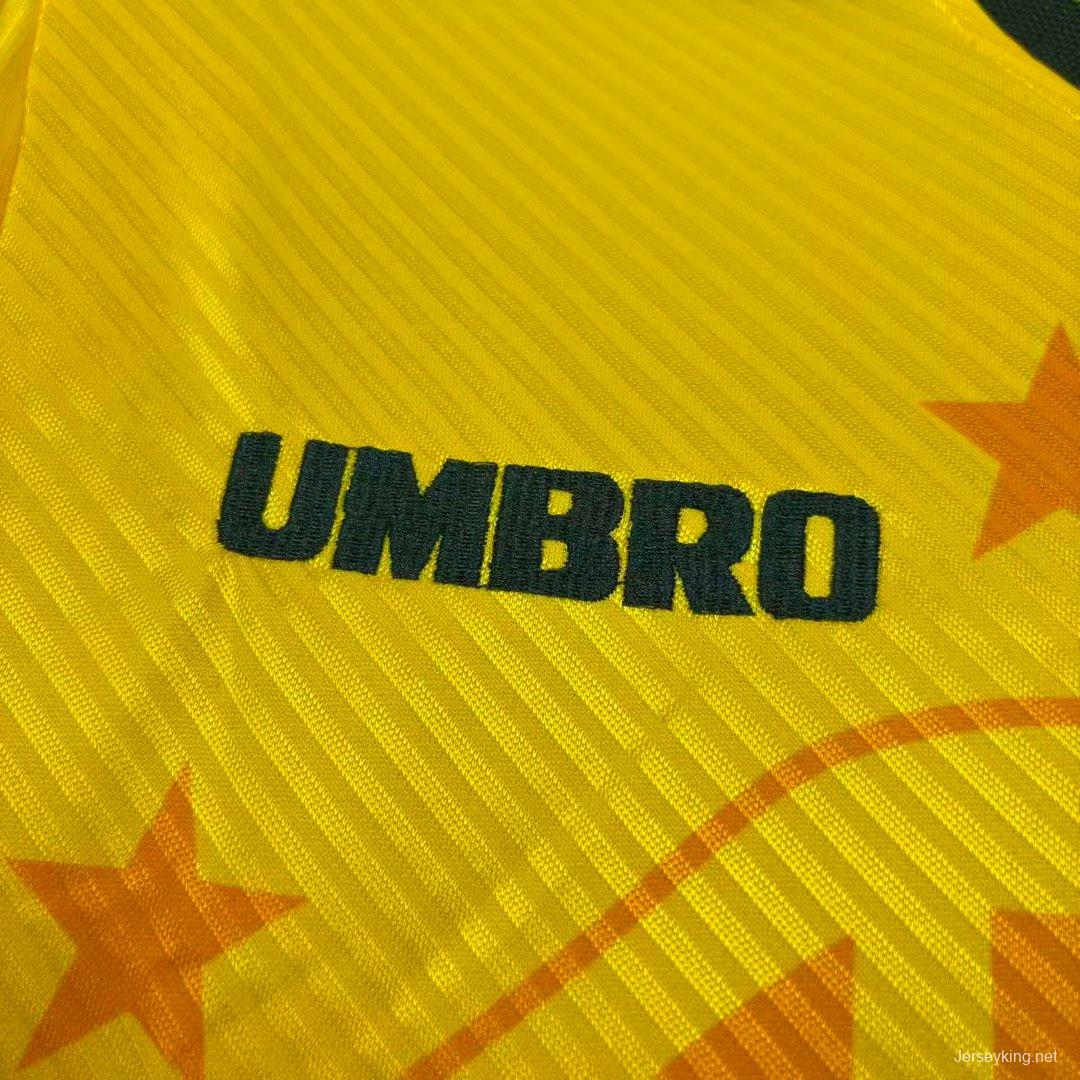 Retro 1994 Brazil Home Long Sleeve Yellow Jersey