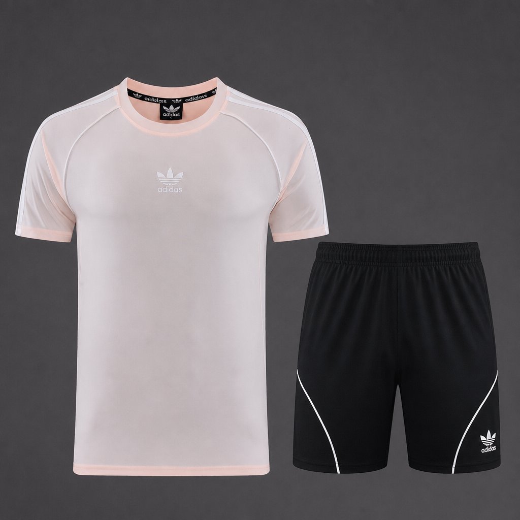 26/27 Adidas AD15 Pink Short Sleeve+Soccer Shorts