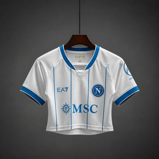 26/27 SSC Napoli Away White Women Crop Jersey