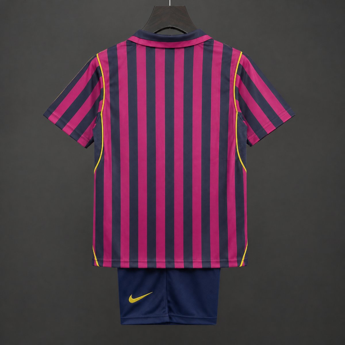 27/28 Kids Barcelona Home Black Red Stripes Jersey